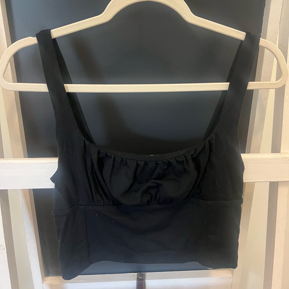 Aritzia Black Crop Top